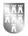 Aufkleber ausgestanzt - Wappen der Siebenbürger Sachsen - mittel - silber